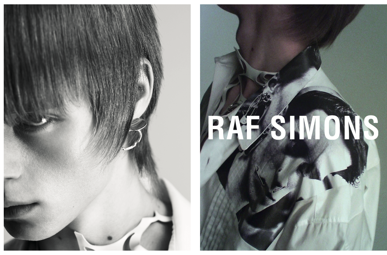 Raf Simons Regular Fit Bald Head Transformers Tee White
