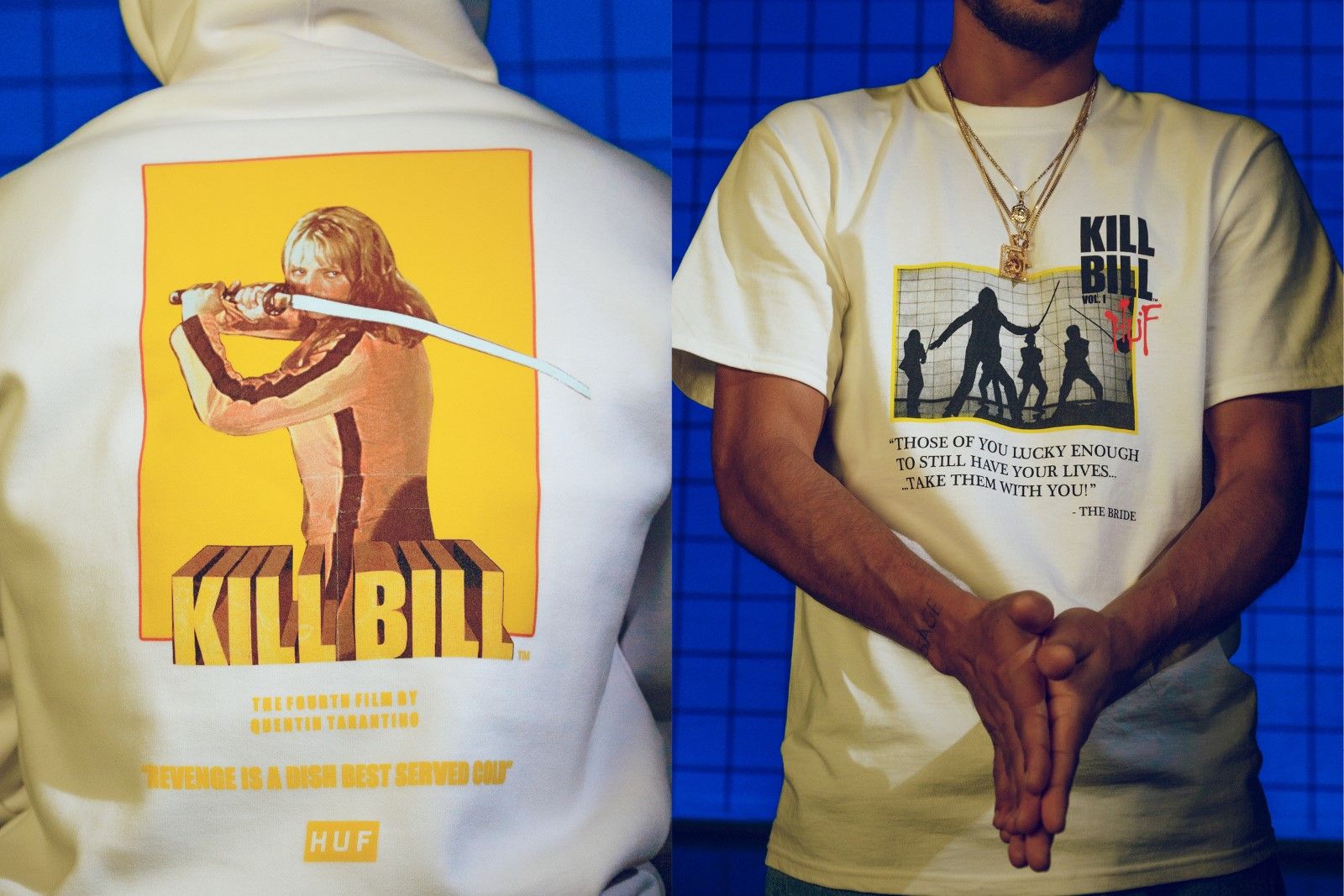 HUF X Kill Bill Revenge Pullover Hoodie Yellow S パーカー HUF x Kill Bill Revenge Hoodie Yellow - Skateboarding, Nike