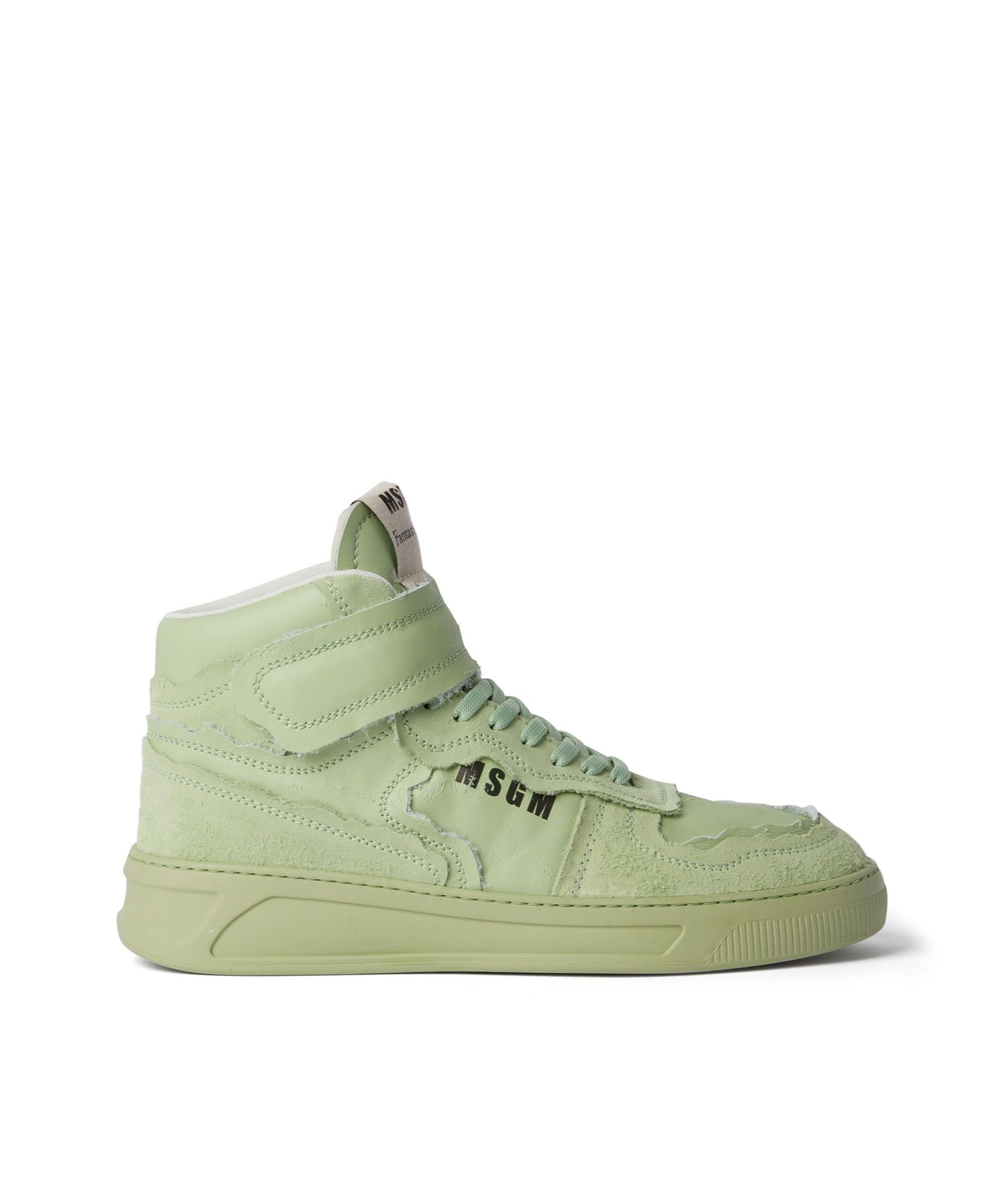 MSGM エムエスジーエム Fantastic Green ロゴ レザー スニーカー MSGM's first sustainable trainers