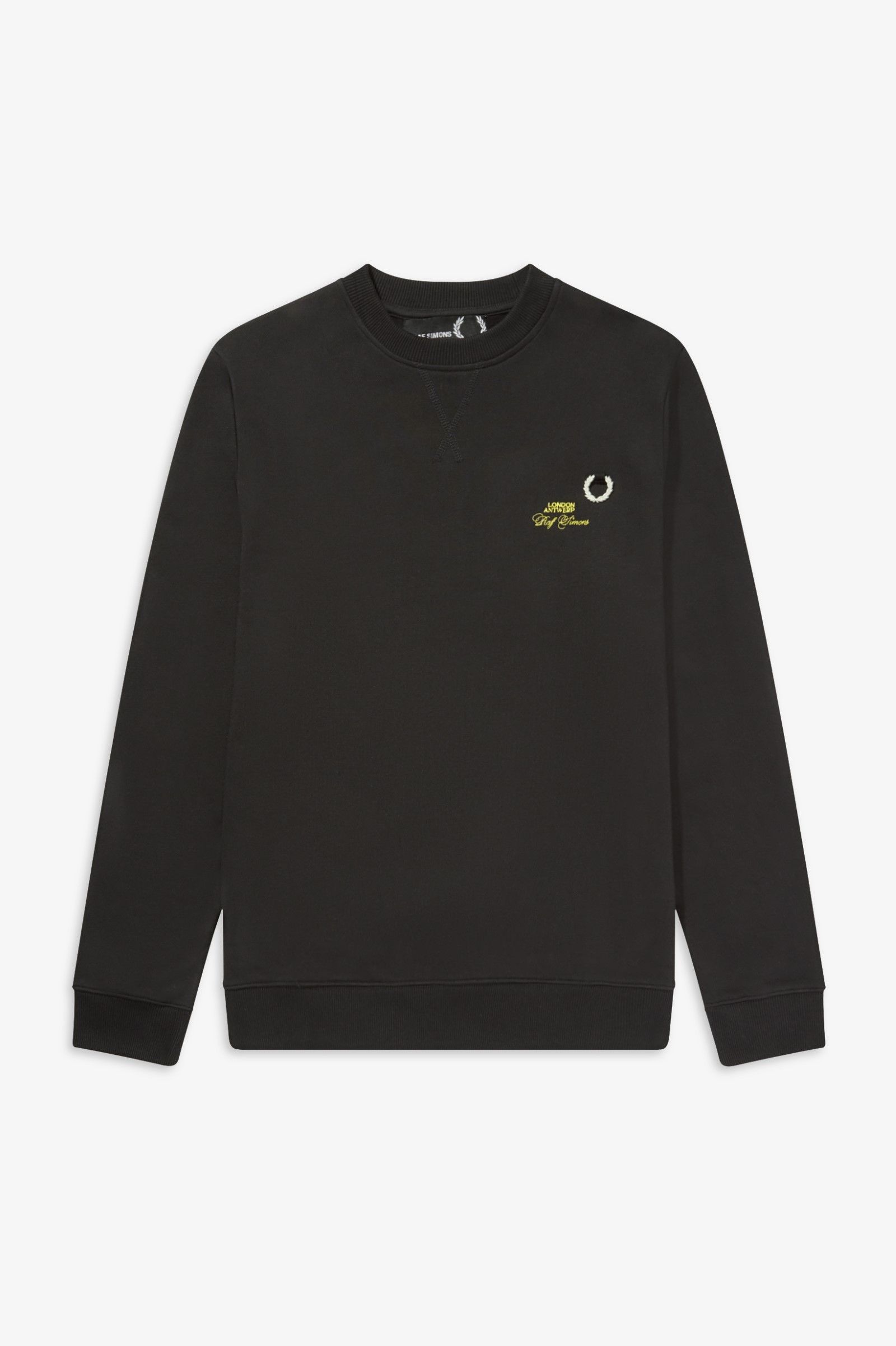 Raf Simons X Fred Perry slogan-embroidered Cotton Sweatshirt