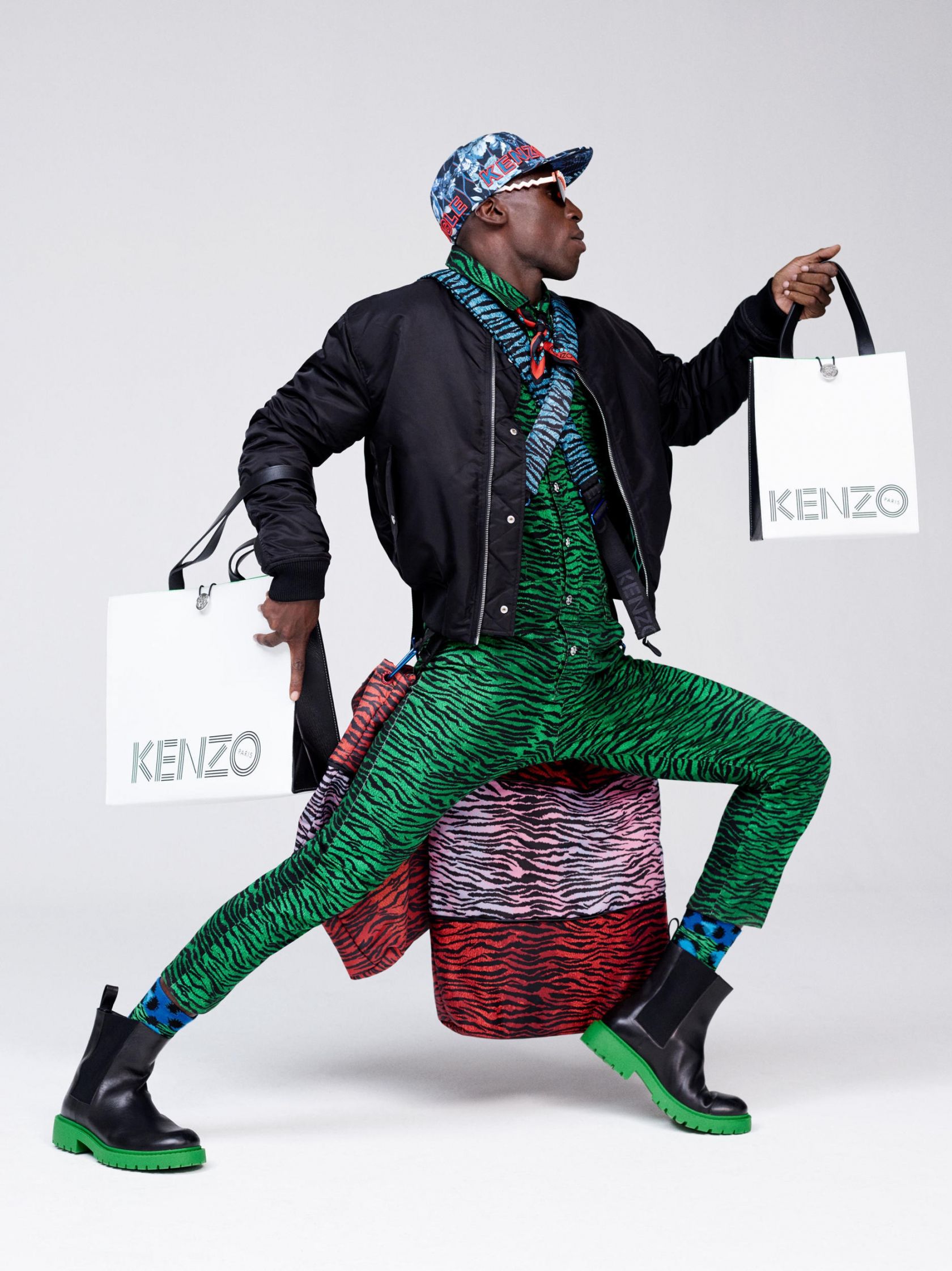 KENZO×HM New KENZO x H&M Patterned Pure Silk Pyjama Print Blouse