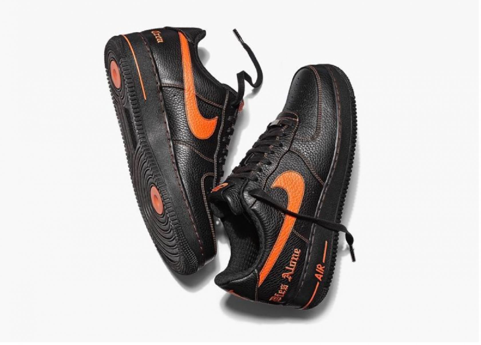 y2k Nike vlone 長袖カットソー ブラック オレンジロゴ Nike x VLONE Long Sleeve Tee Black Orange Size Large 100