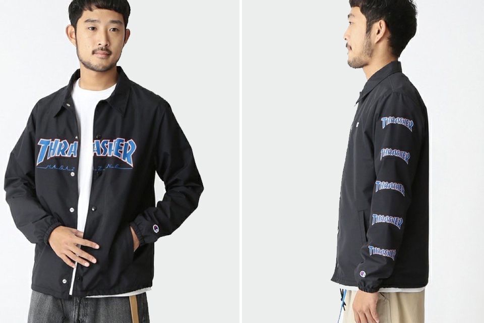 CHAMPION◇×BEAMS/THRASHER COLLECTION コーチジャケット/ナイロン