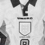 Back to 1998 with Steph Morris' drawings The London-based artist realized a stunning replica of England's 1998 World Cup jersey