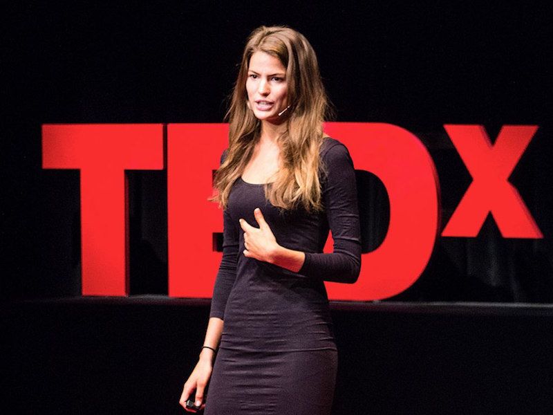 Cameron Russel doing a Ted Talks in 2015