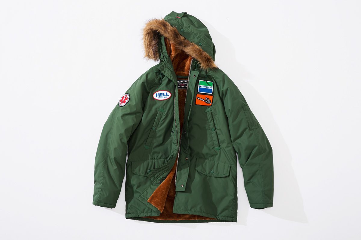 SUPREME hystericglamor N- 3B Parka グリーン Supreme HYSTERIC GLAMOUR N-3B Parka (FW17) - $448