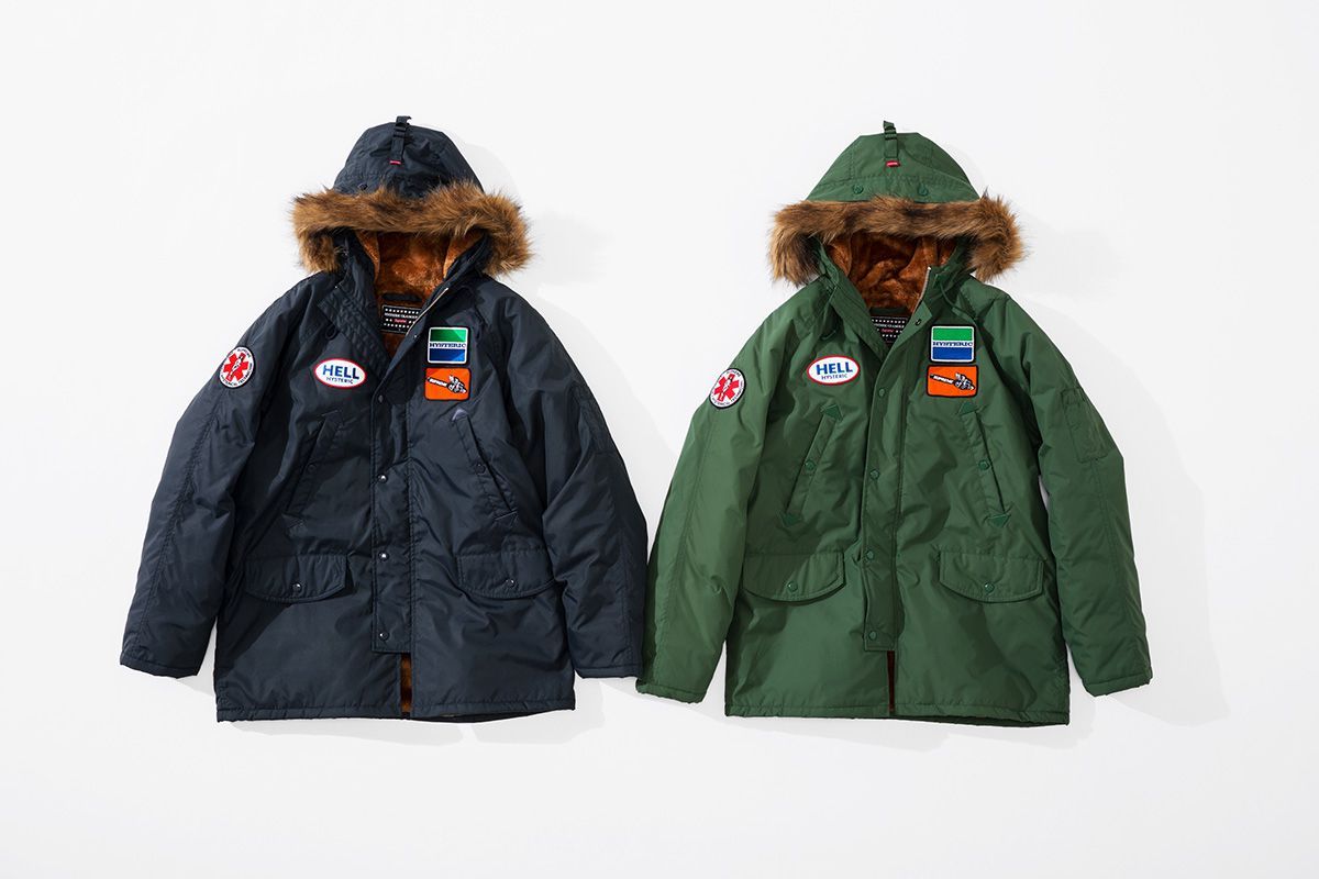 SUPREME hystericglamor N- 3B Parka グリーン Supreme HYSTERIC GLAMOUR N-3B Parka (FW17) - $448