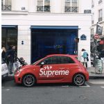 The Akira x Supreme's Fiat 500 In front of Colette's store has been seen a Supreme's car
