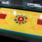 Back to The Mecca Last night, the Milwaukee Bucks played in the historic arena with the hardwood designed by Robert Indiana in 1977