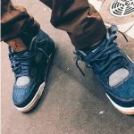 Ecco le nuove sneakers in denim Levi’s x Air Jordan 4 Travis Scott le mostra in anteprima