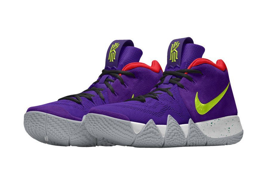 Purple and store yellow kyrie 4