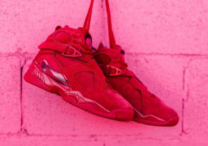 all red jordan 8 valentine's day
