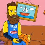 Gigi Datome sarà un personaggio dei Simpsons Il cestista sardo è il primo atleta italiano a sedersi nel famoso salotto della serie animata americana