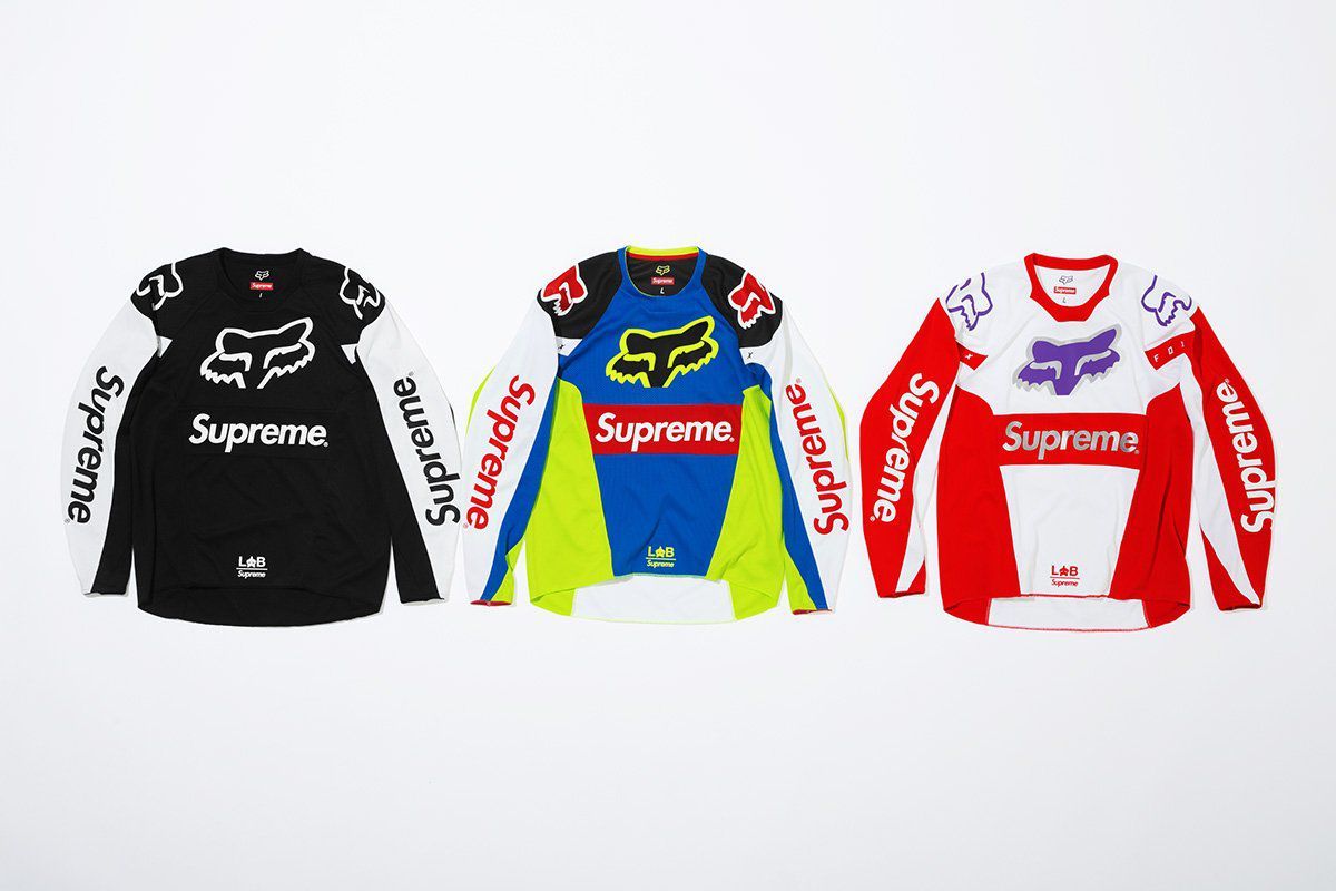 トップス Supreme Fox Racing Supreme SS18 Fox Racing Moto Jersey Top Black SUP-SS18-367