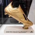 adidas unveiled the trophies for the best players at Russia 2018 The Golden Boot, Golden Glove, and Golden Ball were all exposed in a pop-up store in Moscow