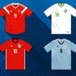 Guida illustrata alle maglie Mondiali - Girone A Russia, Uruguay, Arabia Saudita ed Egitto