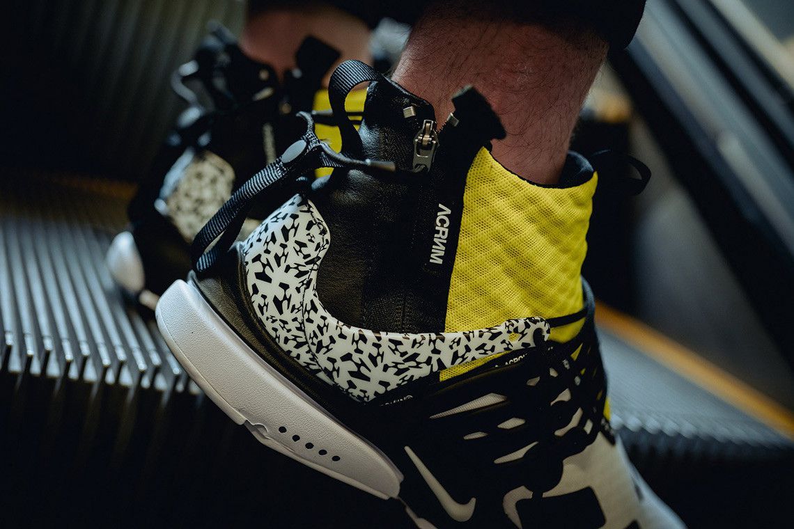 Acronym x Nike Air Presto Mid “Dynamic Yellow” 2018 FW 18 Nike Air Presto Mid Acronym Dynamic Yellow Men's - AH7832