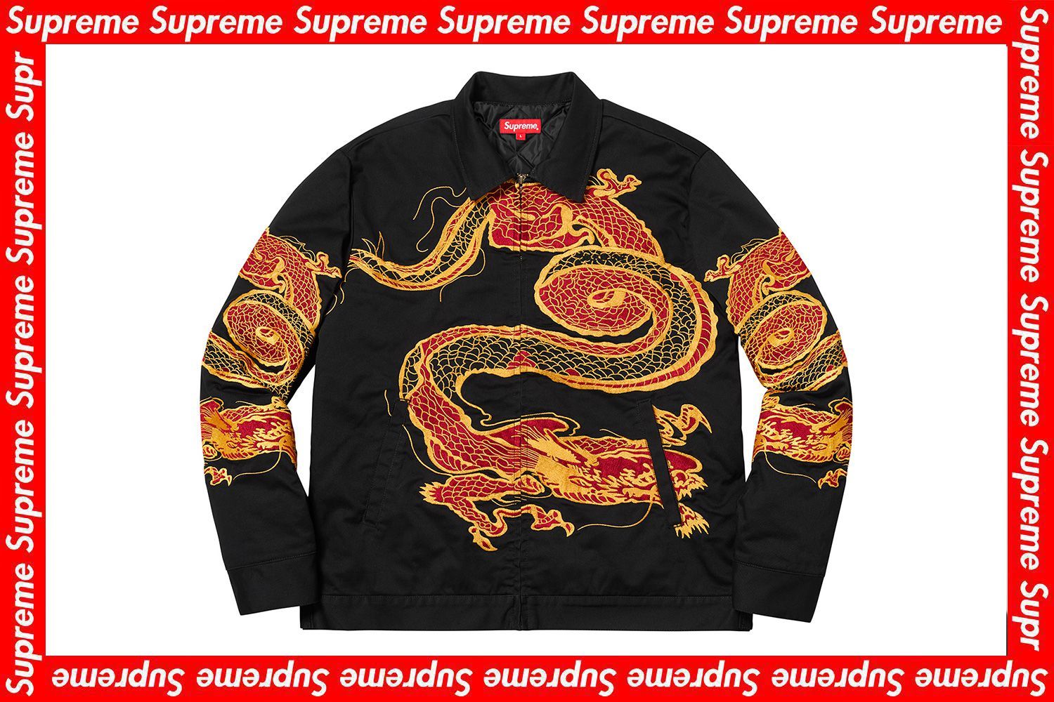 最大12%OFFクーポン Dragon supreme - Supreme Jacket dragon Red work ...