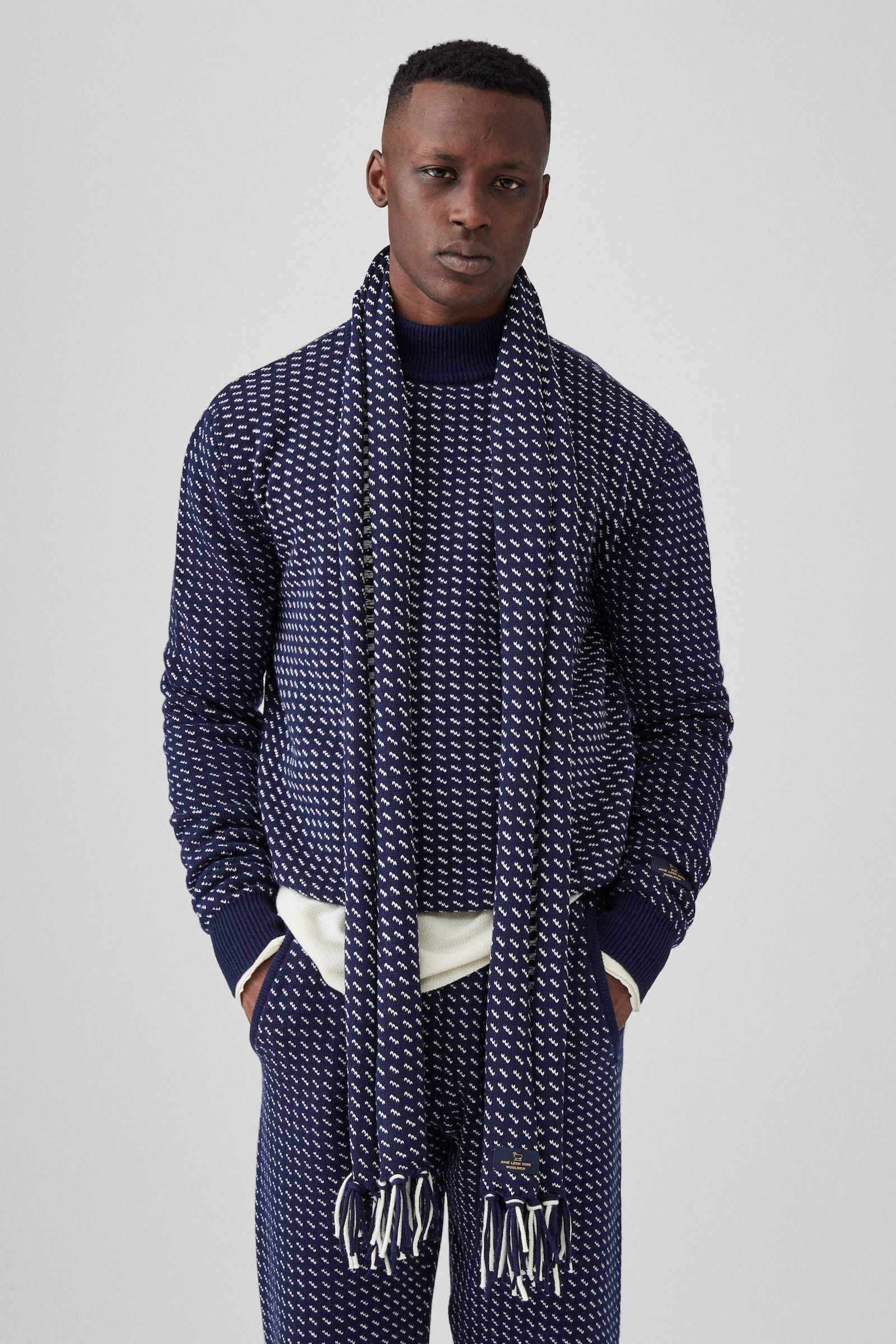 Aime leon dore Woolrich - ケーブルカーディガン image.jpg