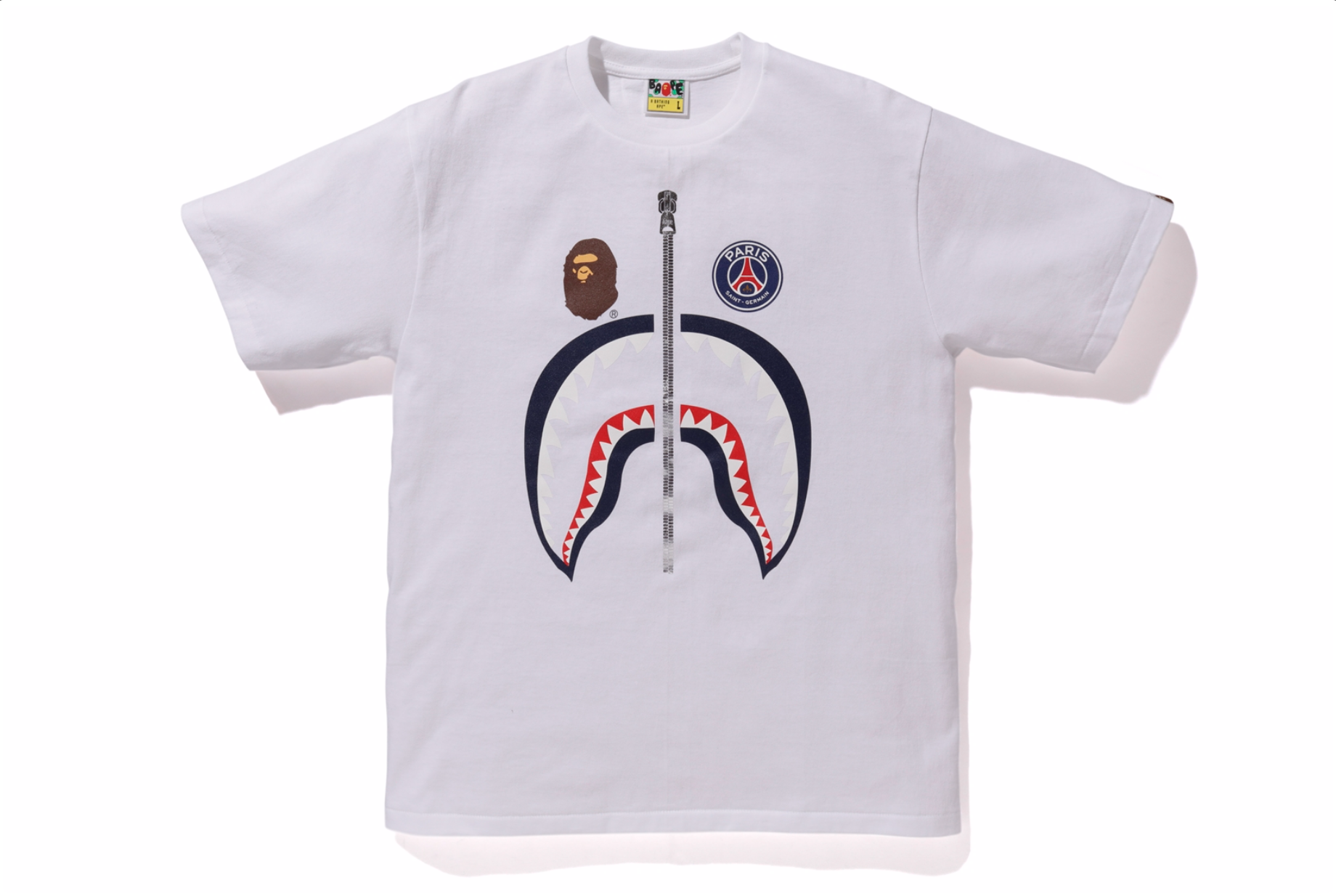 人気話題！Bape x PSG Pari Saint Germain Tee Navy BAPE x PSG Tee Navy Men's - FW18 - US