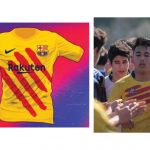 Kappa ha accusato Nike per la nuova maglia del Barcellona Secondo il quotidiano Sport, il Barça vestirà una quarta maglia la prossima stagione. Che ricorda molto un'altra...