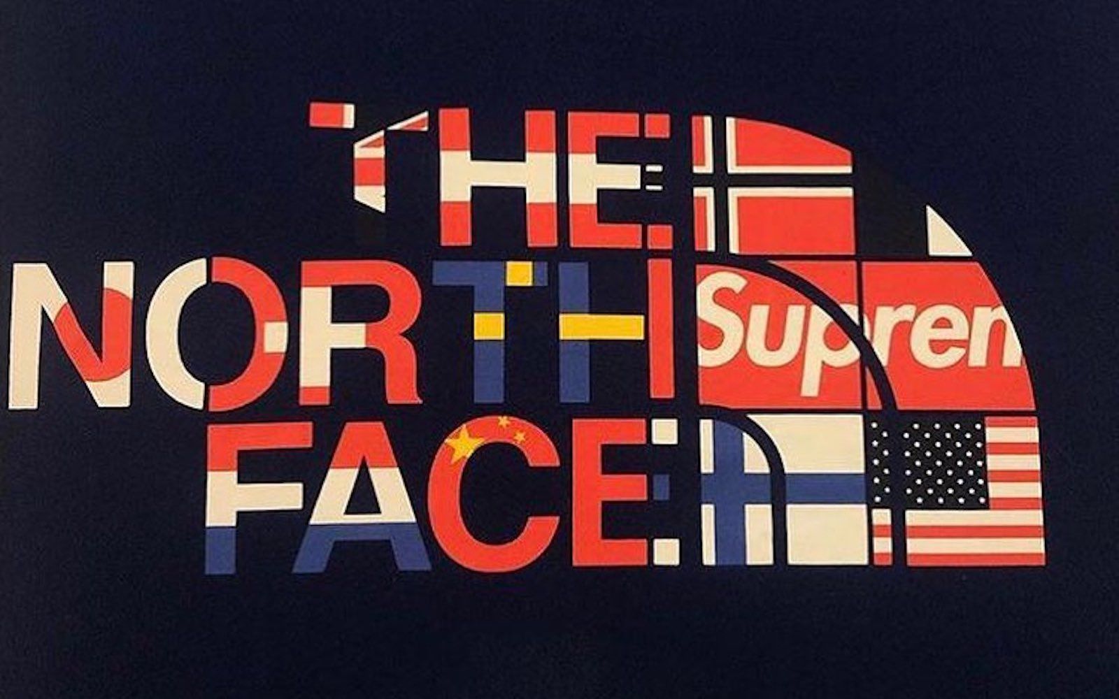 Supreme north outlet face flag