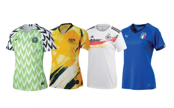 All the jerseys of the FIFA Women's World Cup