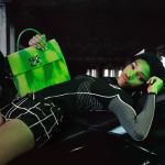 blvckd0pe wearing fw19 women's Off-White™ Jitney bag with CASH
