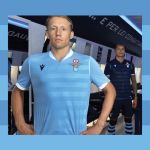 Lazio 2019/2020 Home jersey Unveiled in the Campidoglio, with an unusual horizontal stripes' pattern