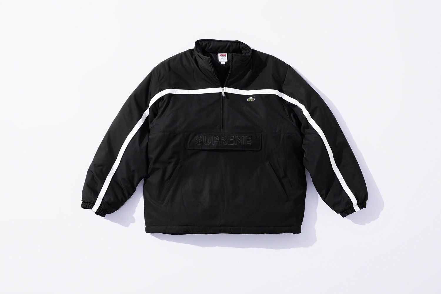 Supreme X LACOSTE ベロア ハーフジップ トラックトップ(黒) Supreme X LACOSTE ベロア ハーフジップ トラックトップ(黒)