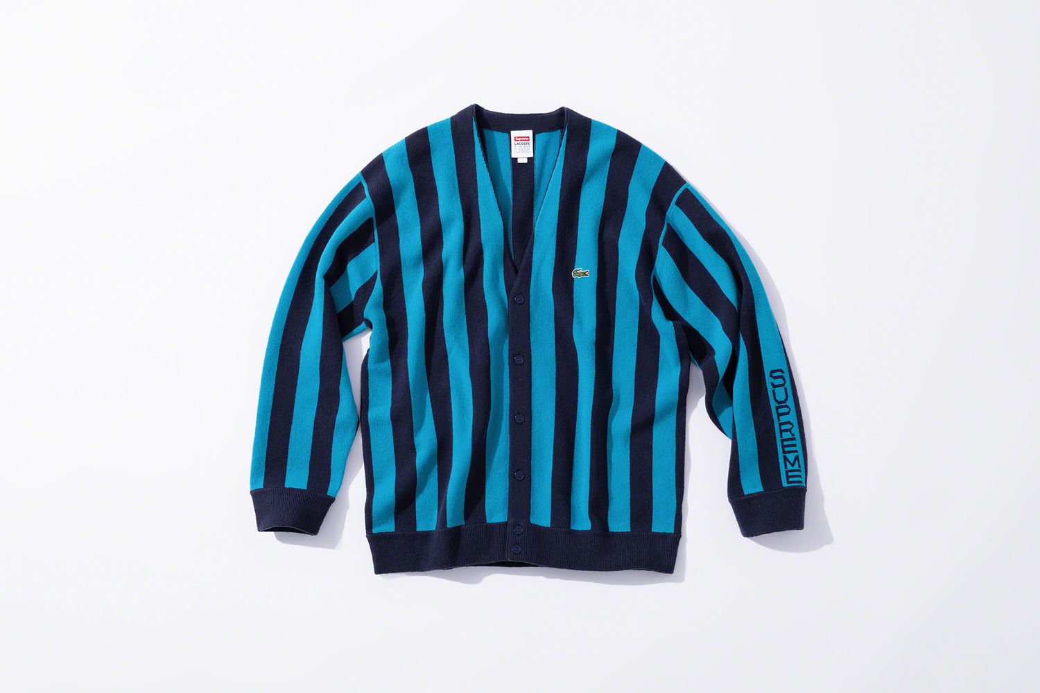 トップス 19aw Supreme/LACOSTE Stripe Cardigan Supreme-LACOSTE-Stripe-