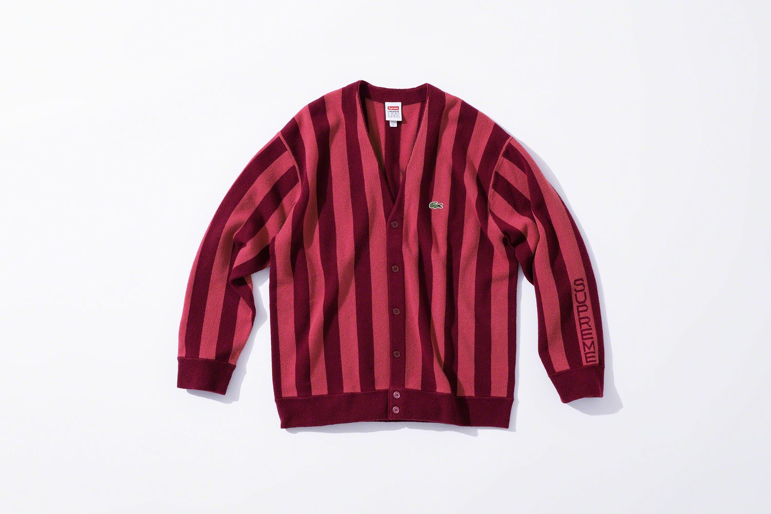 トップス 19aw Supreme/LACOSTE Stripe Cardigan Supreme LACOSTE Stripe Cardigan (FW19) - $188