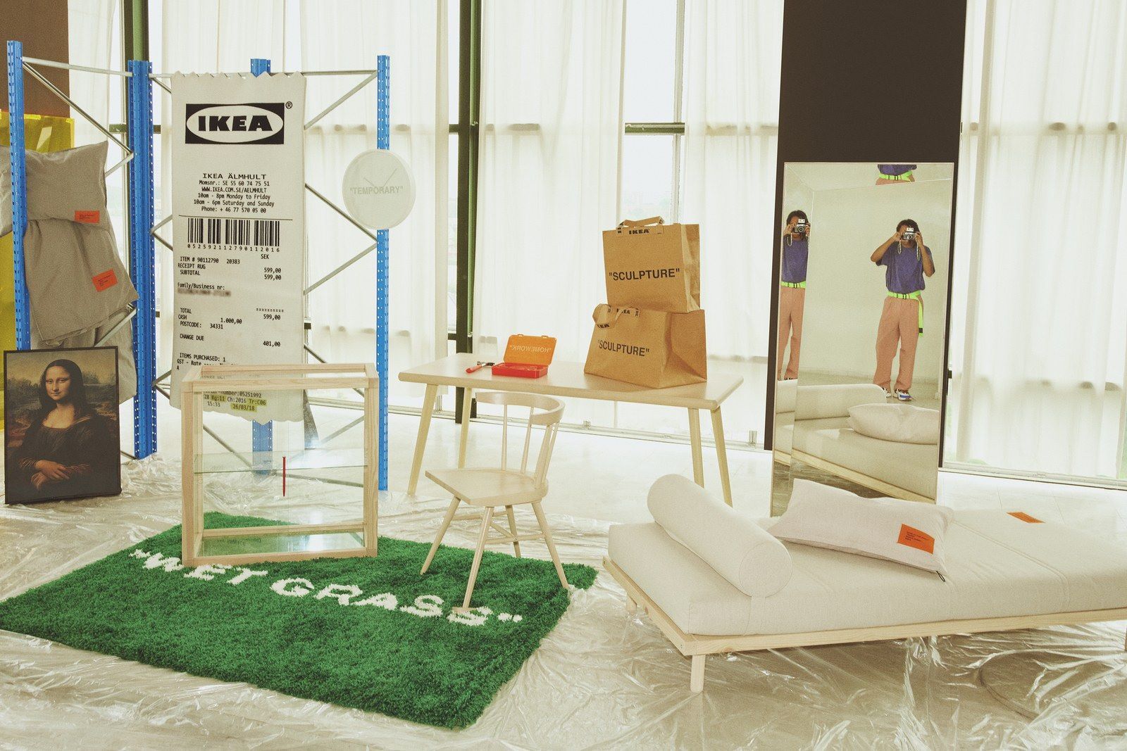 IKEA GREY マット Virgil Abloh コラボ 2019 Virgil Abloh x IKEA Grey Rug | Art Lux Décor