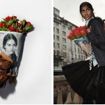 The bouquet of flowers is the real star of the Prada Resort 2020 campaign