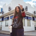 Princess Nokia Stunts in Red Supreme Pants