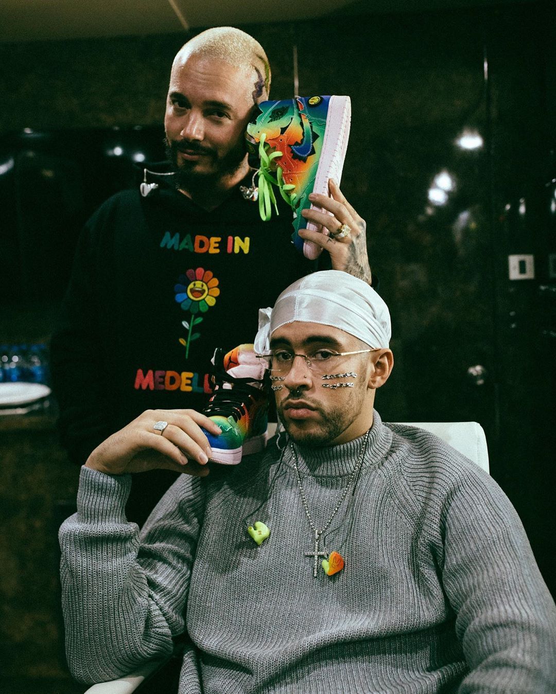 The new J Balvin x Air Jordan 1 seen at Super Bowl - nss