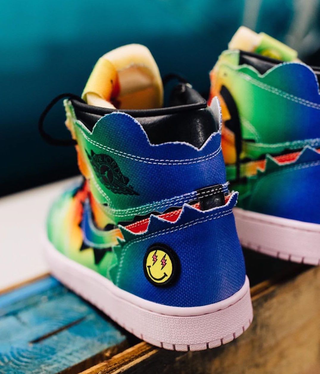 The new J Balvin x Air Jordan 1 seen at Super Bowl - nss