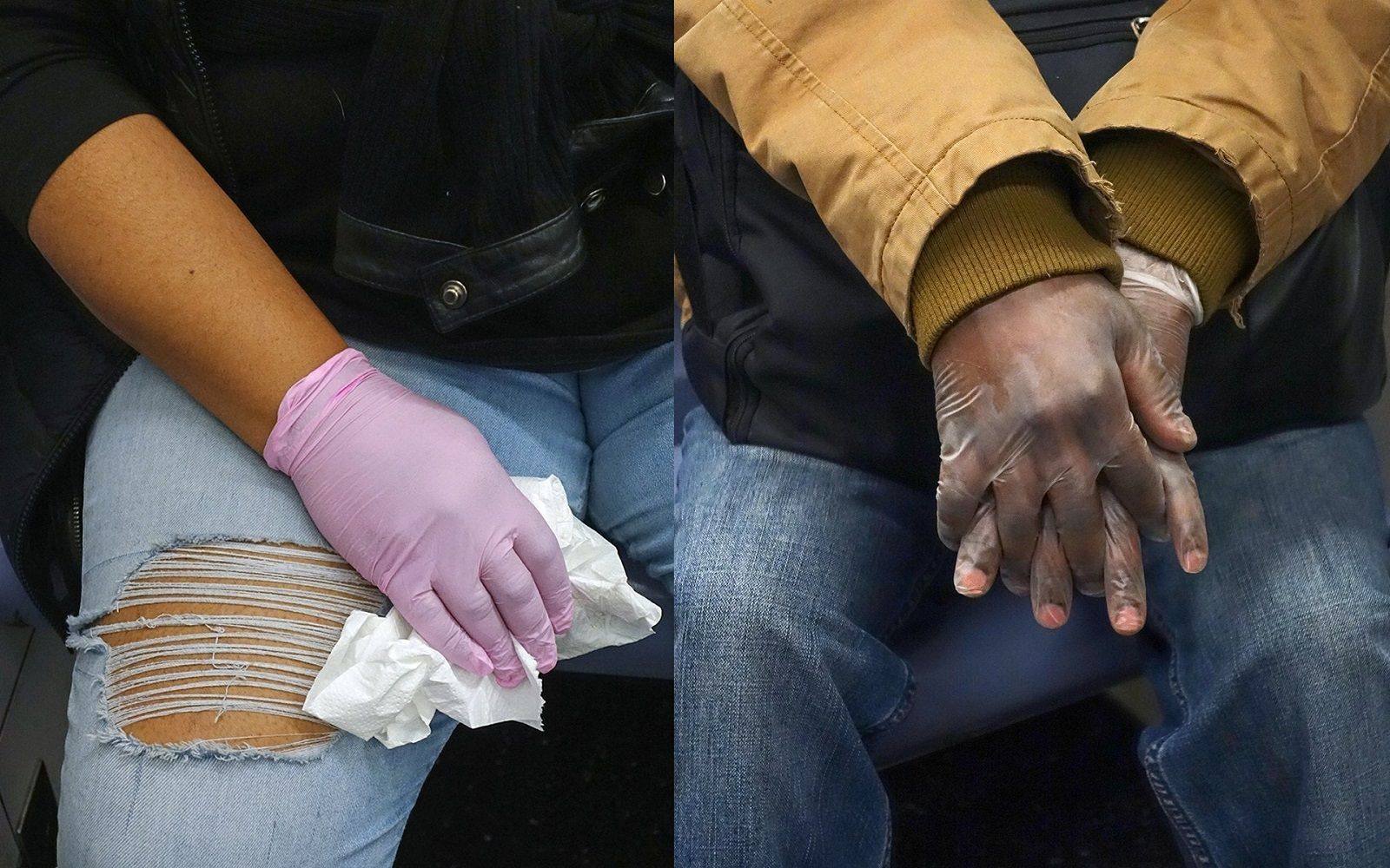 @subwayhands: the epidemic through the hands of New Yorkers The Coronavirus anxiety in Hannah La Follette Ryan's shots