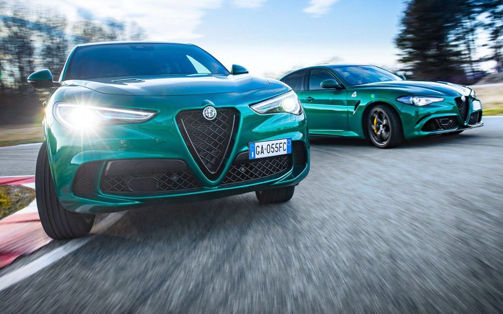 Alfa Romeo Presents the New Giulia and Stelvio Quadrifoglio In Montreal Green and two other exterior colors
