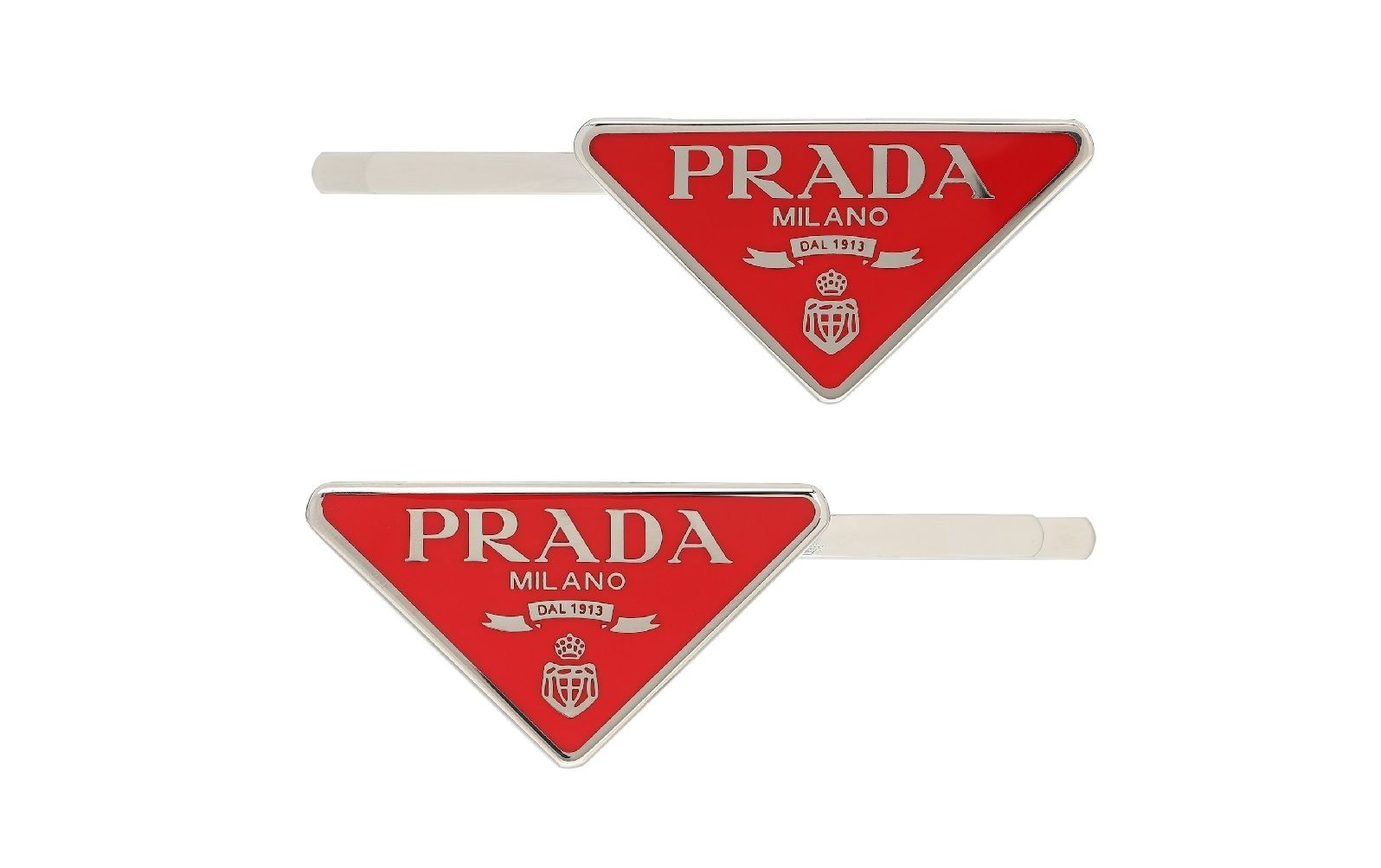 PRADA Set of 2 Logo Hair Clips