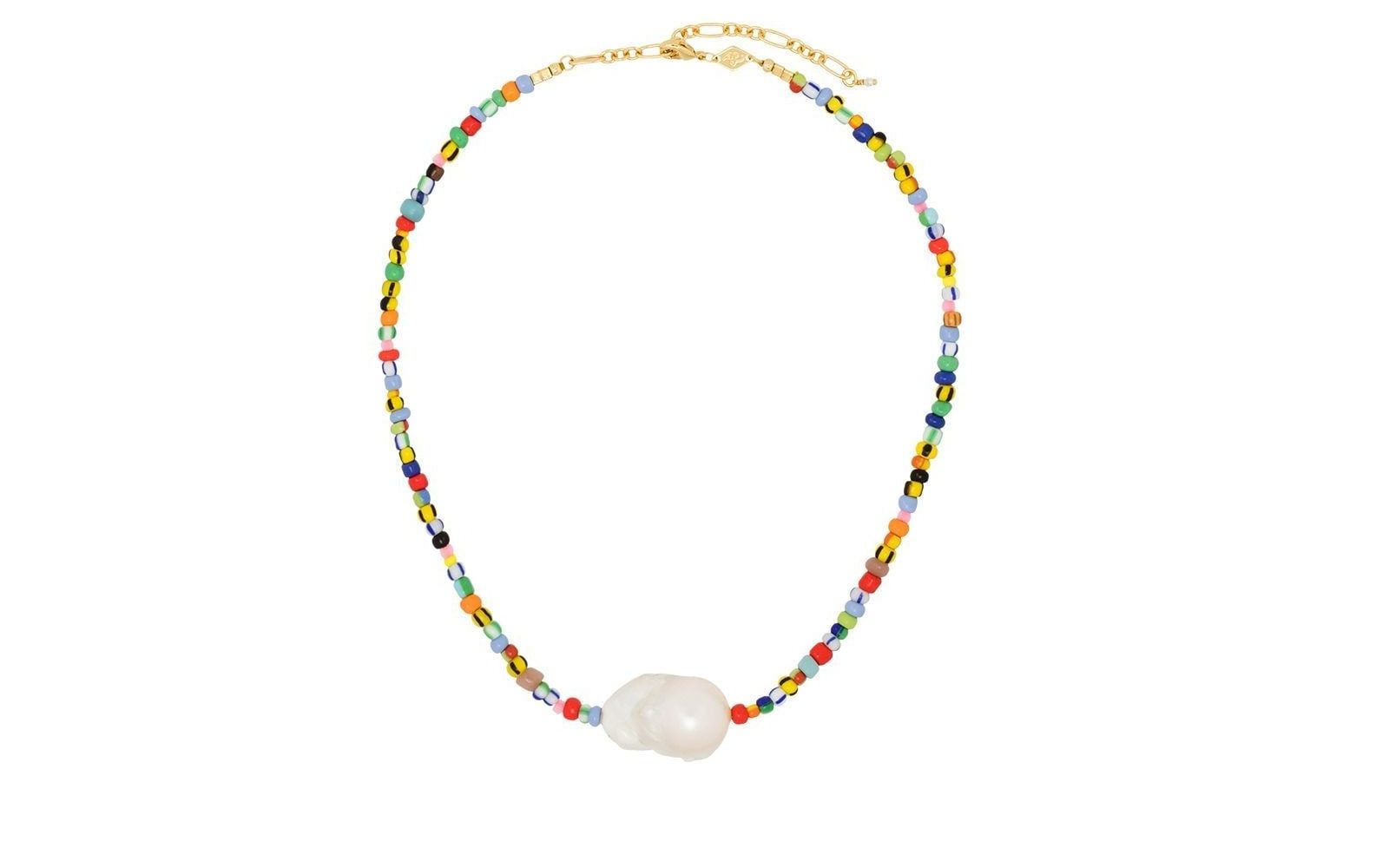 Anni Lu Alaia Rainbow Beaded Pearl Necklace