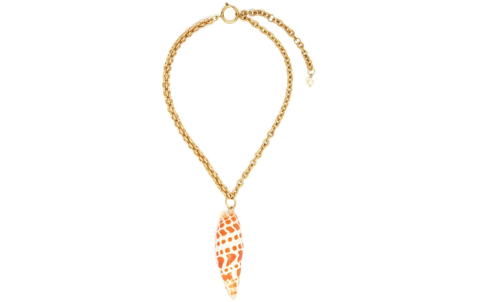 Marine Serre Plage upcycled shell pendant necklace