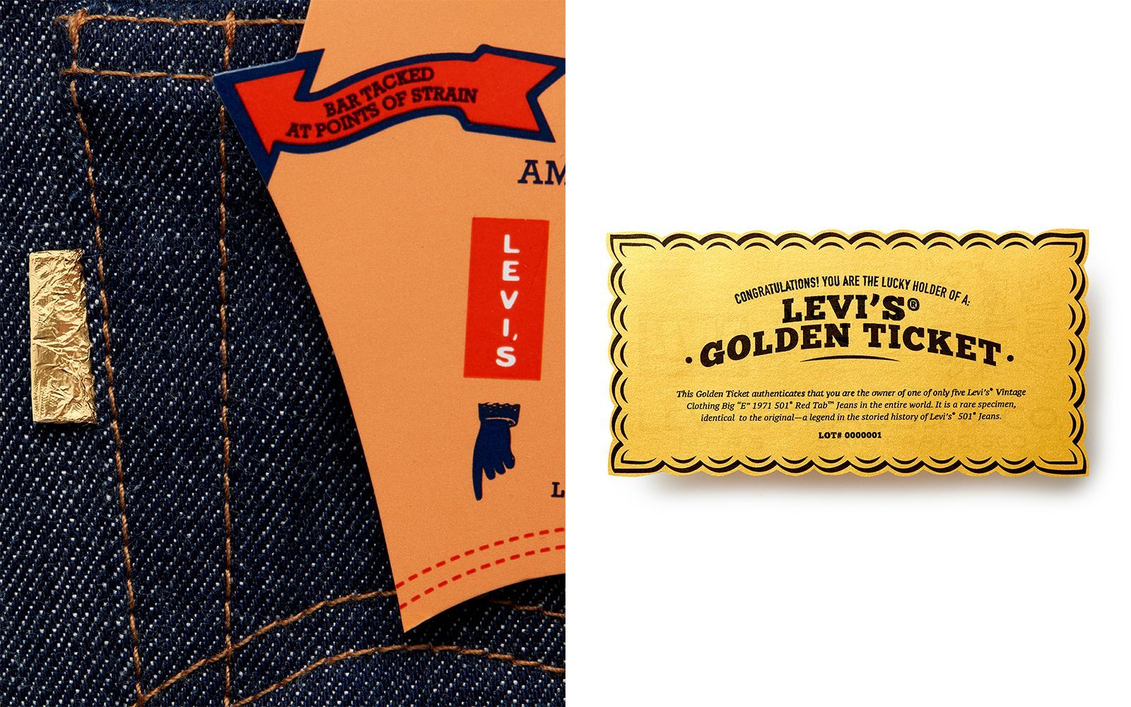 The new Golden Ticket 501® jeans by Levi's® Vintage Clothing