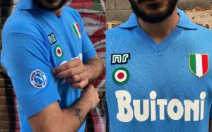 ウェア Napori No.10 MARADONA 87-88 NWT Napoli 87/88 Away White Retro Jersey “Maradona 10