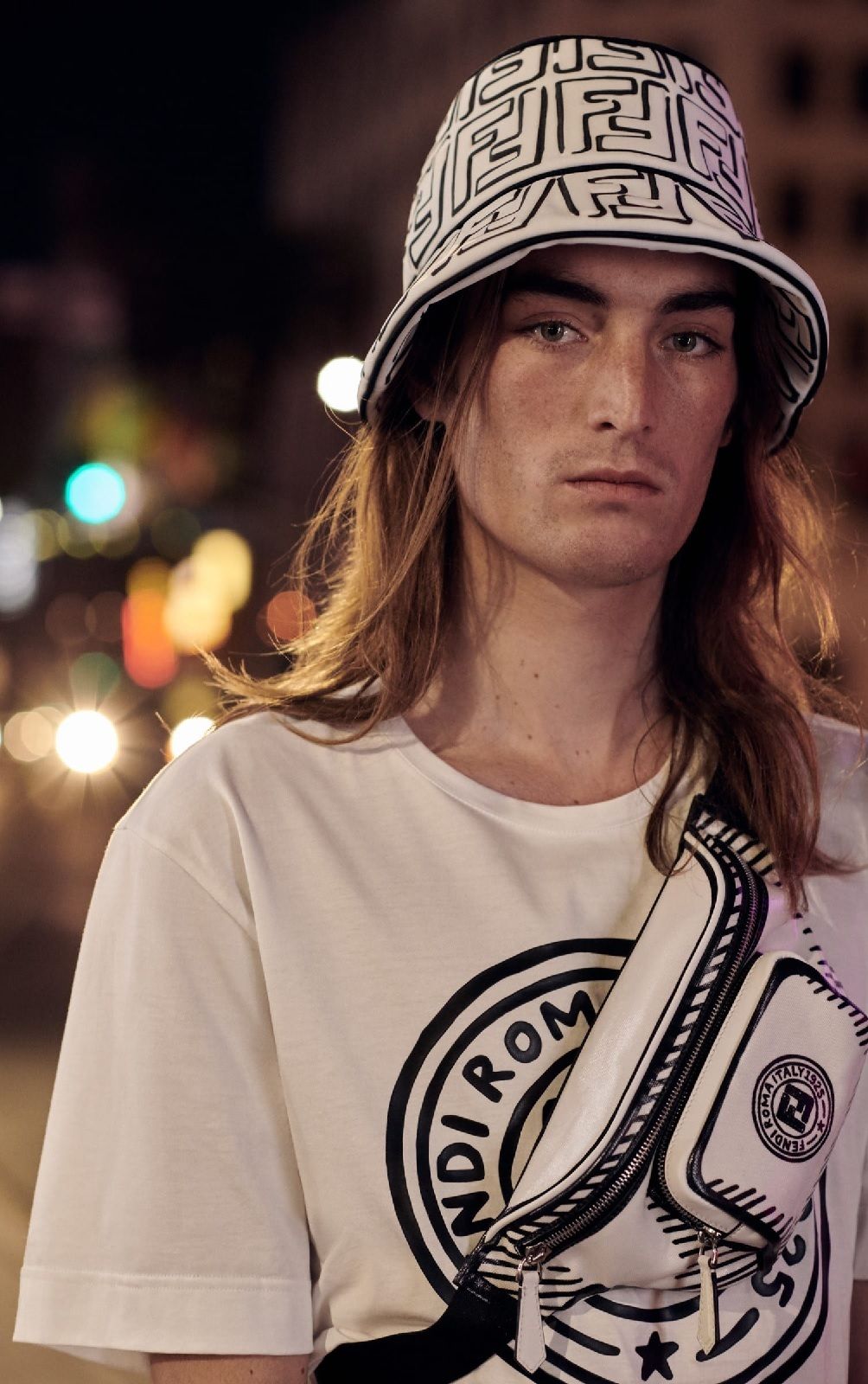 Joshua Vides ジョシュアヴィーダス　FENDI WTAPS Fendi White and Black Joshua Vides Edition Leather Sneakers