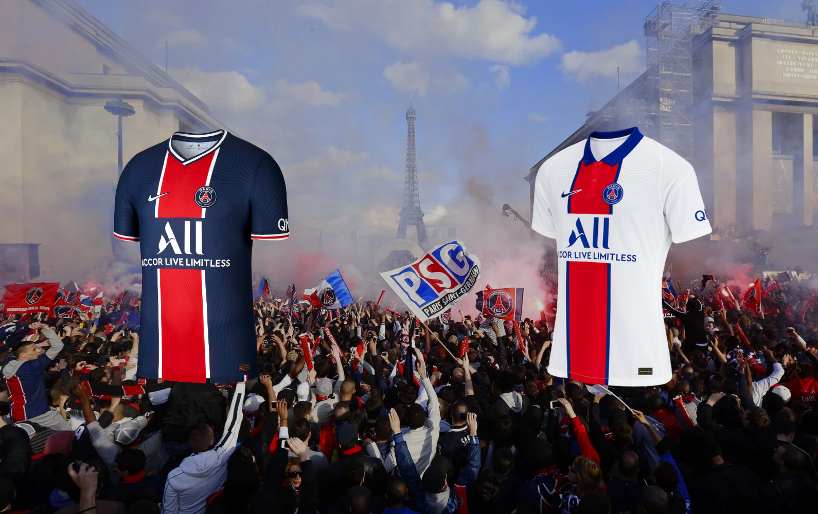 The Nike kits of the Paris Saint-Germain 2020/2021