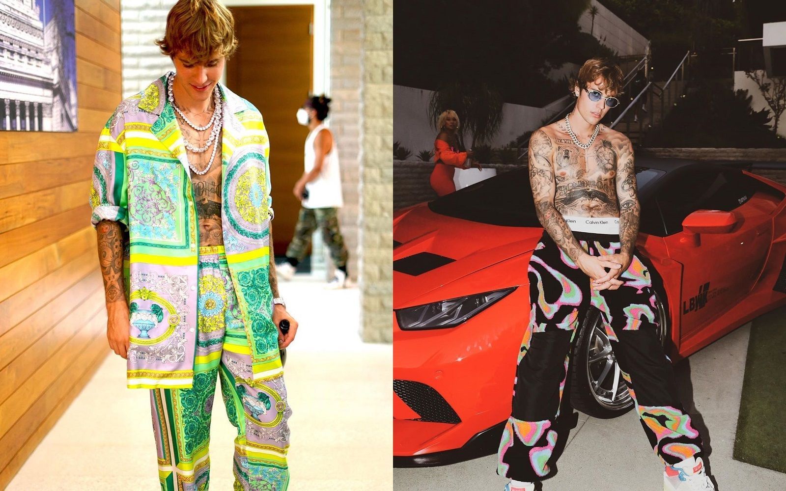 Justin Bieber Wearing Versace