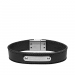 Saint Laurent Leather Id Tag Bracelet