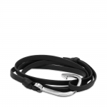 Miansai Silver Hook Leather Bracelet