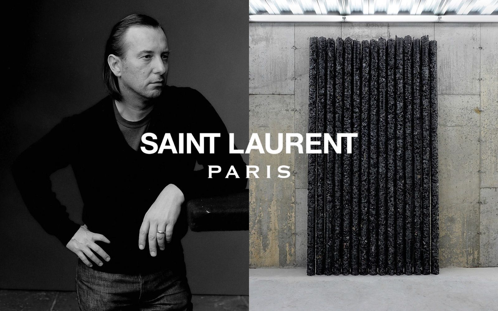 Saint Laurent and Helmut Lang together for a series of brutalist